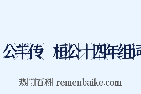 公羊传·桓公十四年组词是什么意思的图片